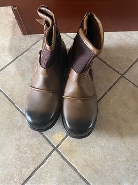 New Men's Brown Pull-On Work Boots size 43